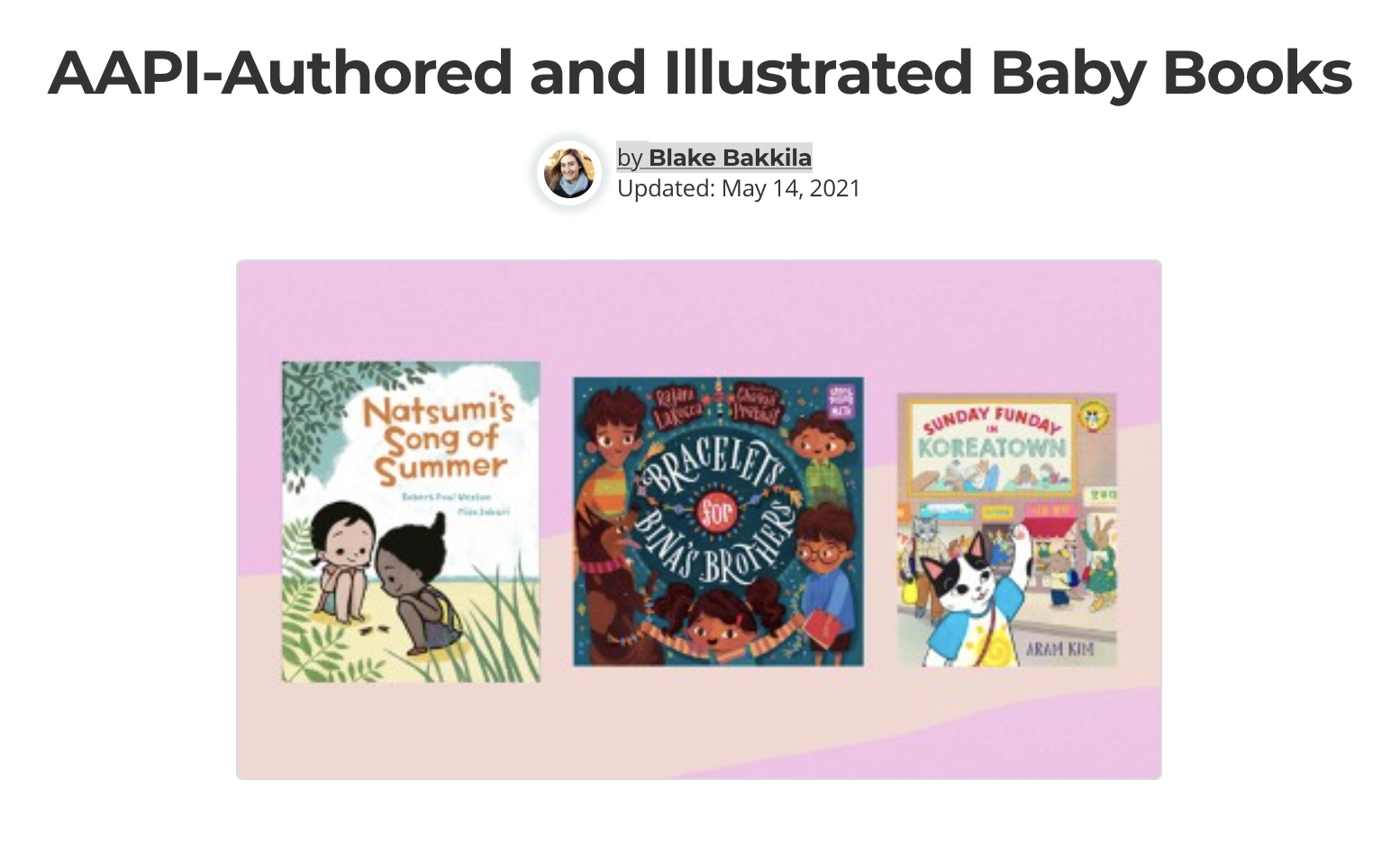 BRACELETS FOR BINA’S BROTHERS on What to Expect’s List of AAPI Baby Books!
